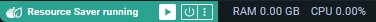 Resource Saver Status Bar